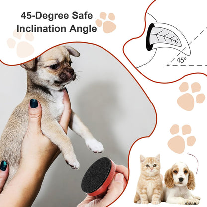 Dog Nail File with 6Pcs Replaceable Filing Disc, Dog Scratch Board for Safe and Easy Nail Care, Dogs Nails Scratch Board Ensures Smooth and Healthy Nails for Dogs and Cats
